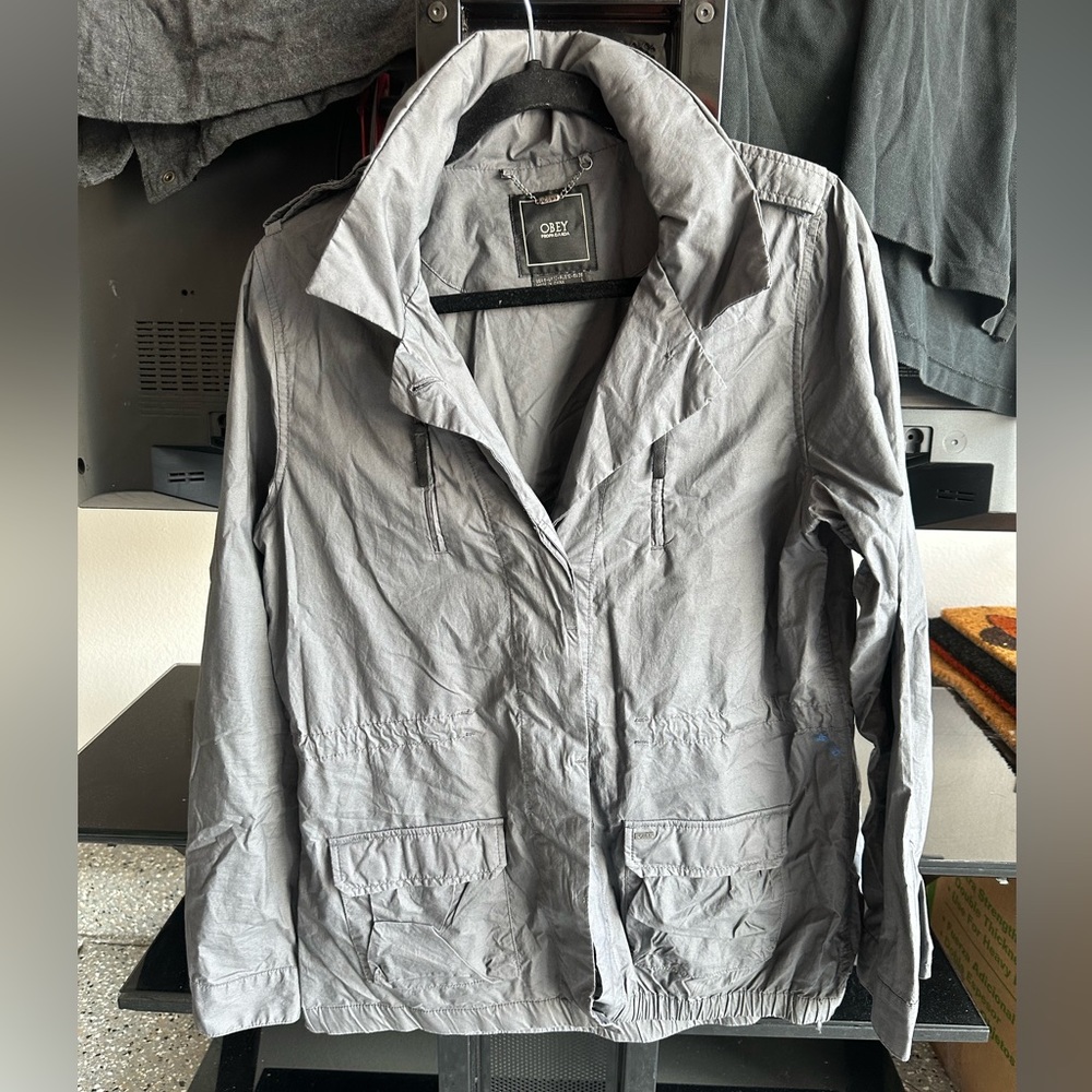 Vintage Gray Obey Jacket - Size L / Large